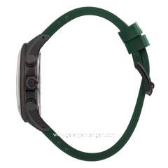 QUANTUM ADG678.675 Green Black Chronograph Rubber Strap