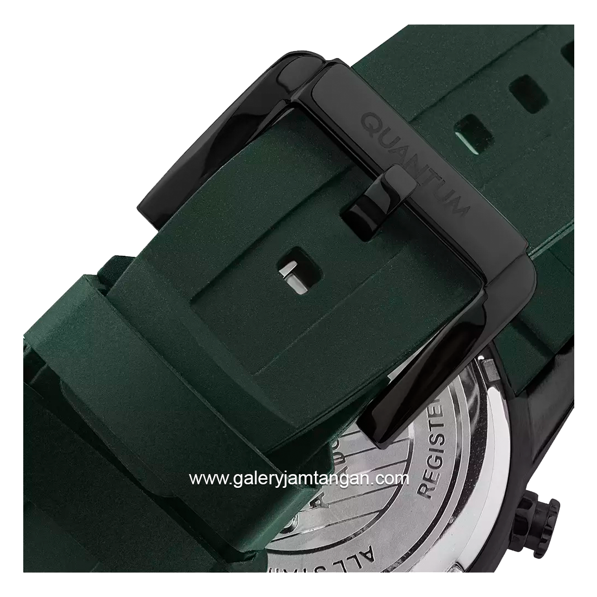 QUANTUM ADG678.675 Green Black Chronograph Rubber Strap