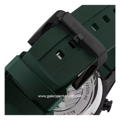 QUANTUM ADG678.675 Green Black Chronograph Rubber Strap
