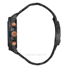 QUANTUM ADG700.090 Black List Rosegold Dial Blue Chronograph Stainless Steel
