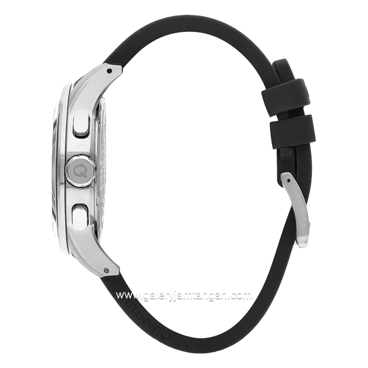 QUANTUM ADG991.391 Black Silver Dial Blue Rubber Strap