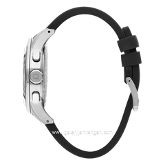 QUANTUM ADG991.391 Black Silver Dial Blue Rubber Strap