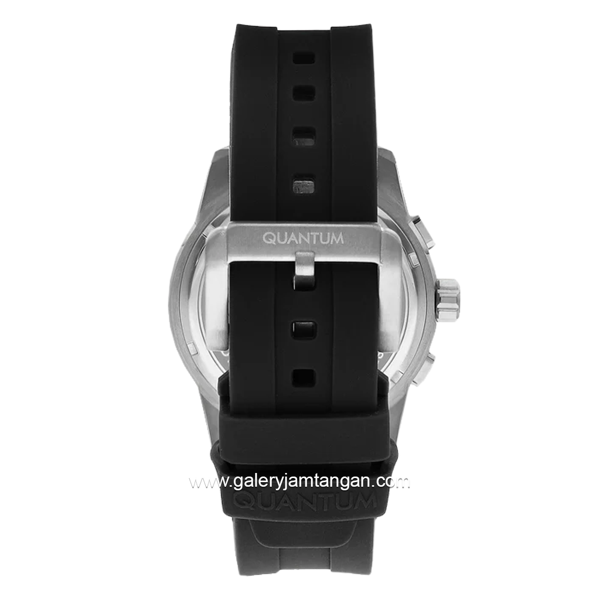QUANTUM ADG991.391 Black Silver Dial Blue Rubber Strap