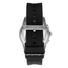 QUANTUM ADG991.391 Black Silver Dial Blue Rubber Strap