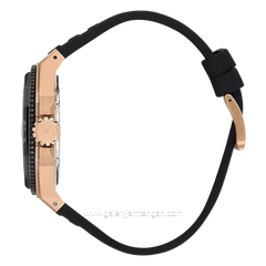 QUANTUM BAR1091.851 Automatic Black Rosegold Rubber Strap