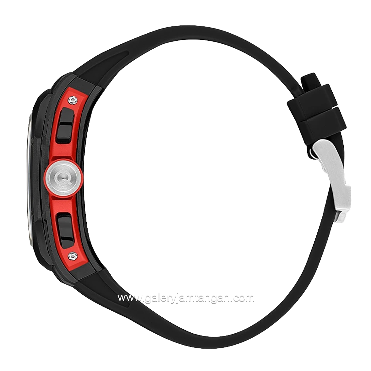 QUANTUM HNG1102.651 Black Red Rubber Strap
