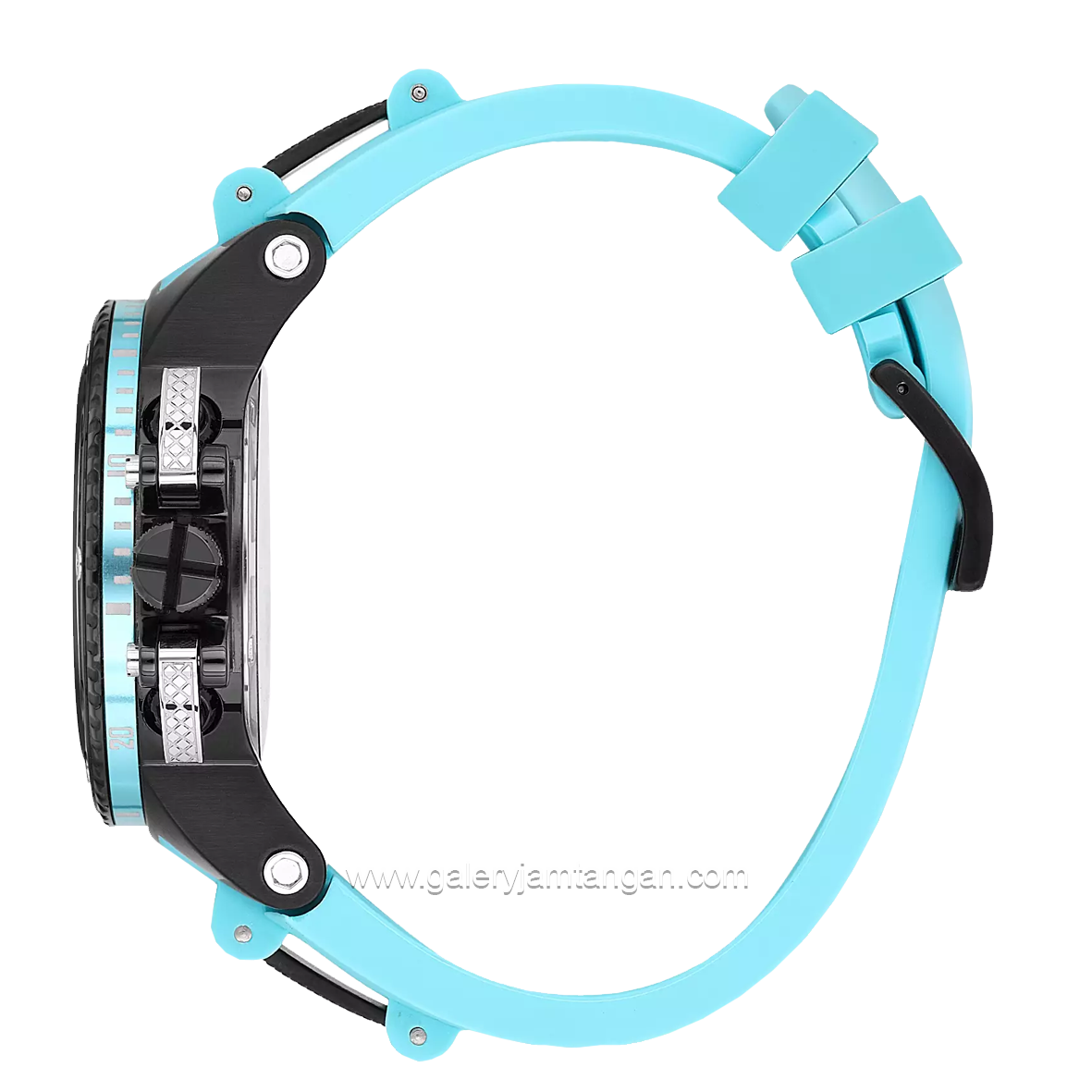 QUANTUM HNG535.650 Blue Black Chronograph Rubber Strap