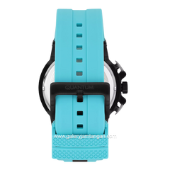 QUANTUM HNG535.650 Blue Black Chronograph Rubber Strap
