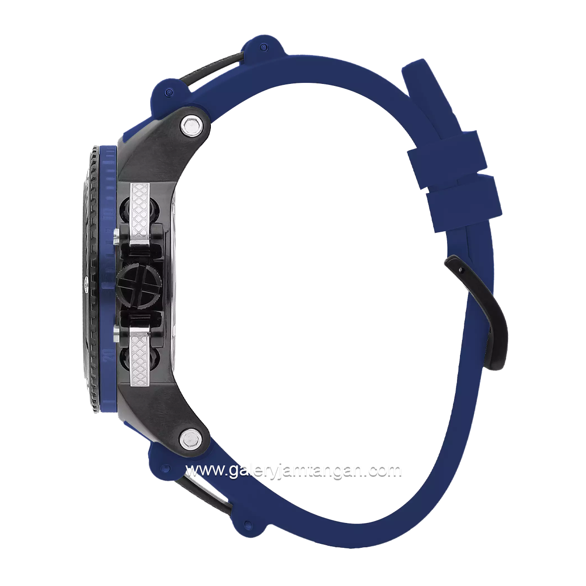 QUANTUM HNG535.659 Blue Black Rubber Strap