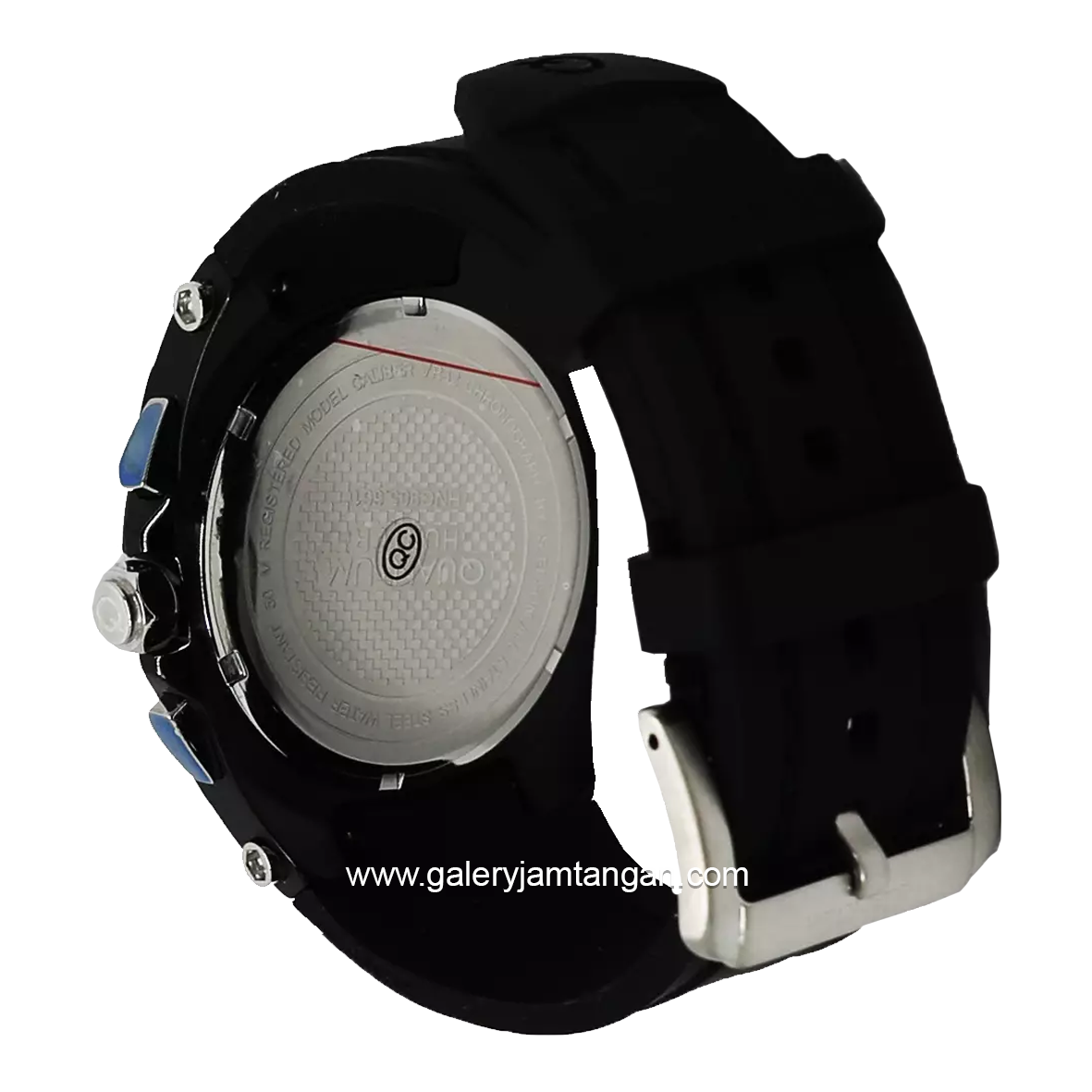 QUANTUM HNG905.661 Full Black Rubber Strap