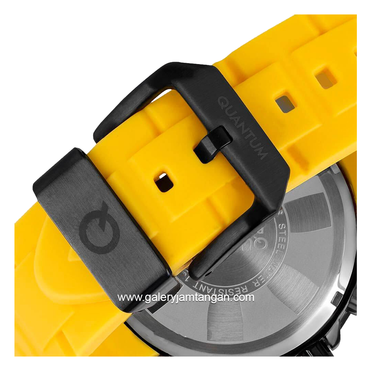QUANTUM PWG714.654 Yellow Black Chronograph Rubber