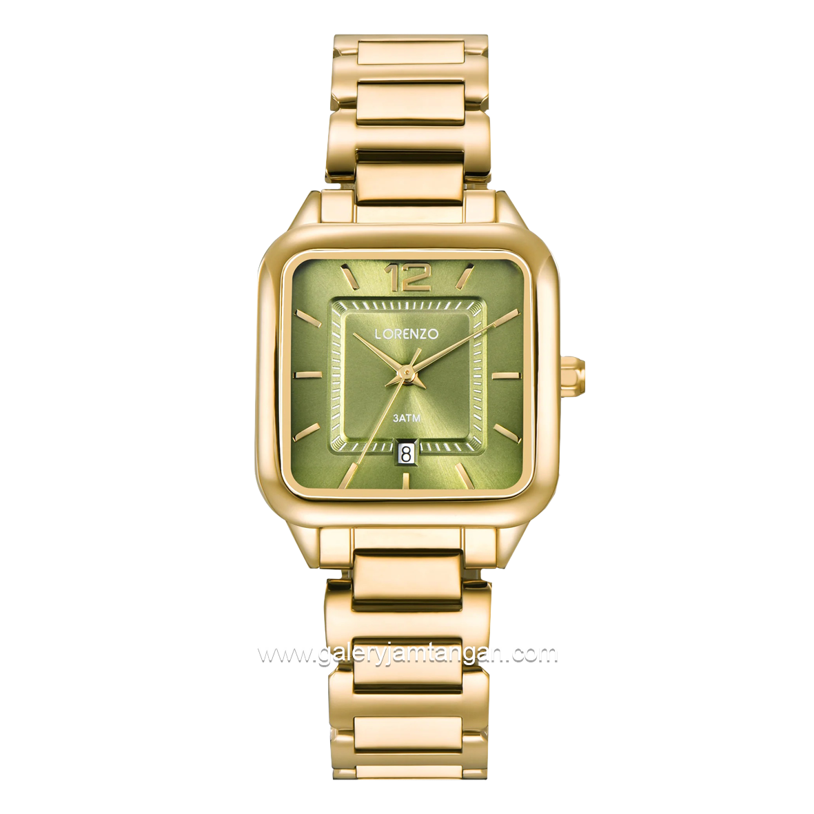 LORENZO R 7101 L Rosegold Dial Green Stainless Steel