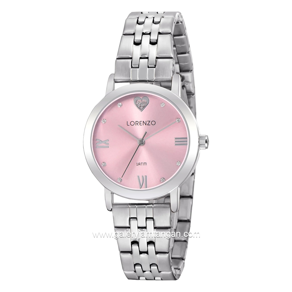 LORENZO R 7123 L Silver Dial Pink Stainless Steel
