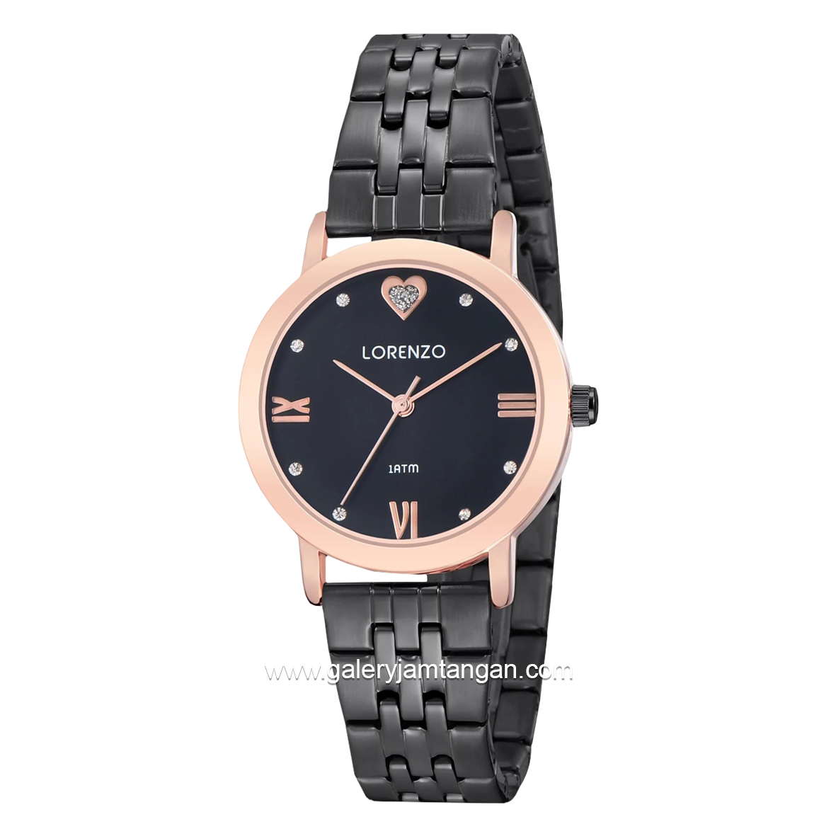 LORENZO R 7123 L Black Rosegold Stainless Steel
