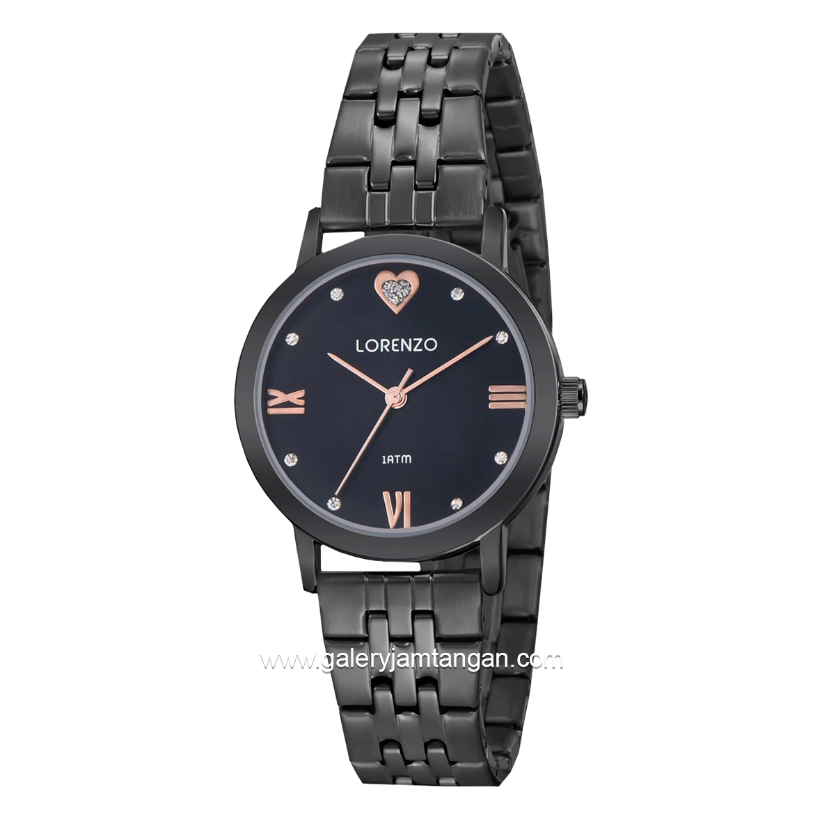 LORENZO R 7123 L Black List Rosegold Stainless Steel