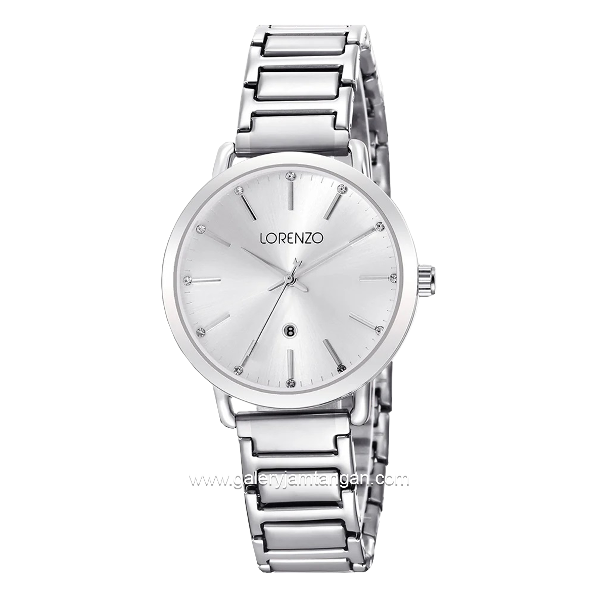 LORENZO R 7126 L Silver Dial White Stainless Steel