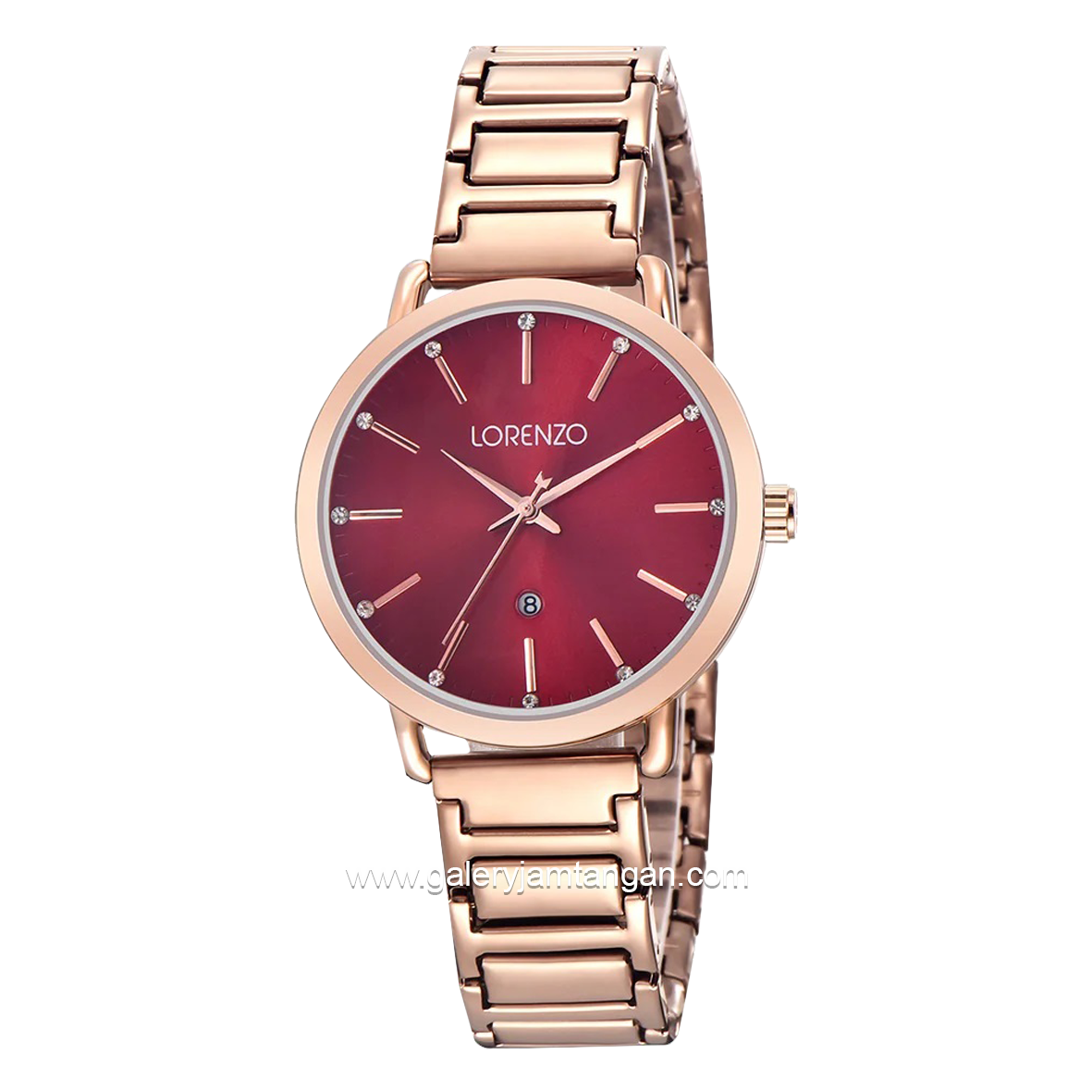 LORENZO R 7126 L Rosegold Dial Red Stainless Steel