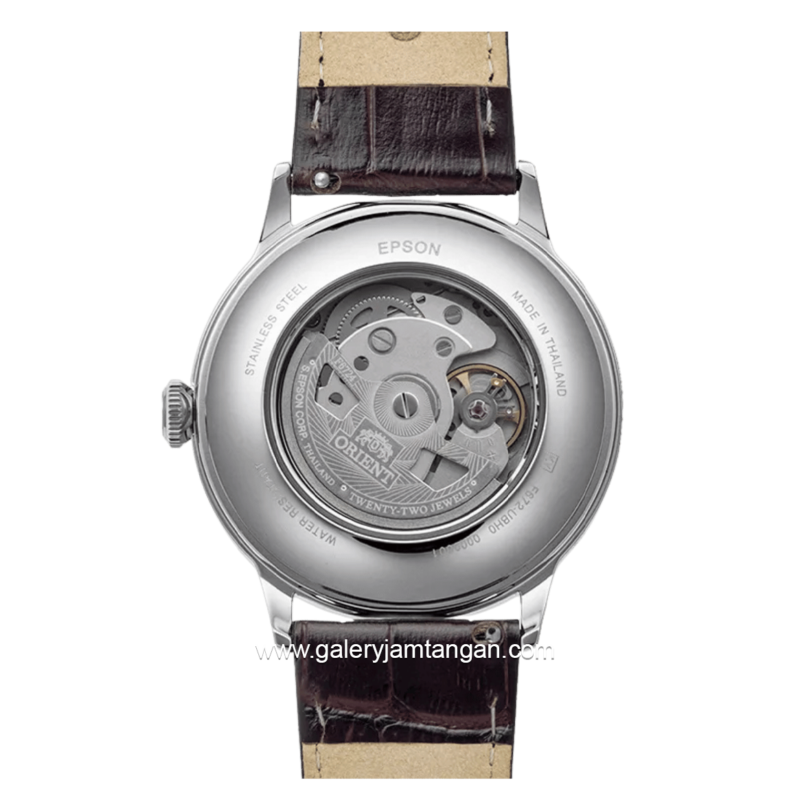 ORIENT BAMBINO RA-AC0035E Automatic Brown Dial Green Arabic Leather Strap
