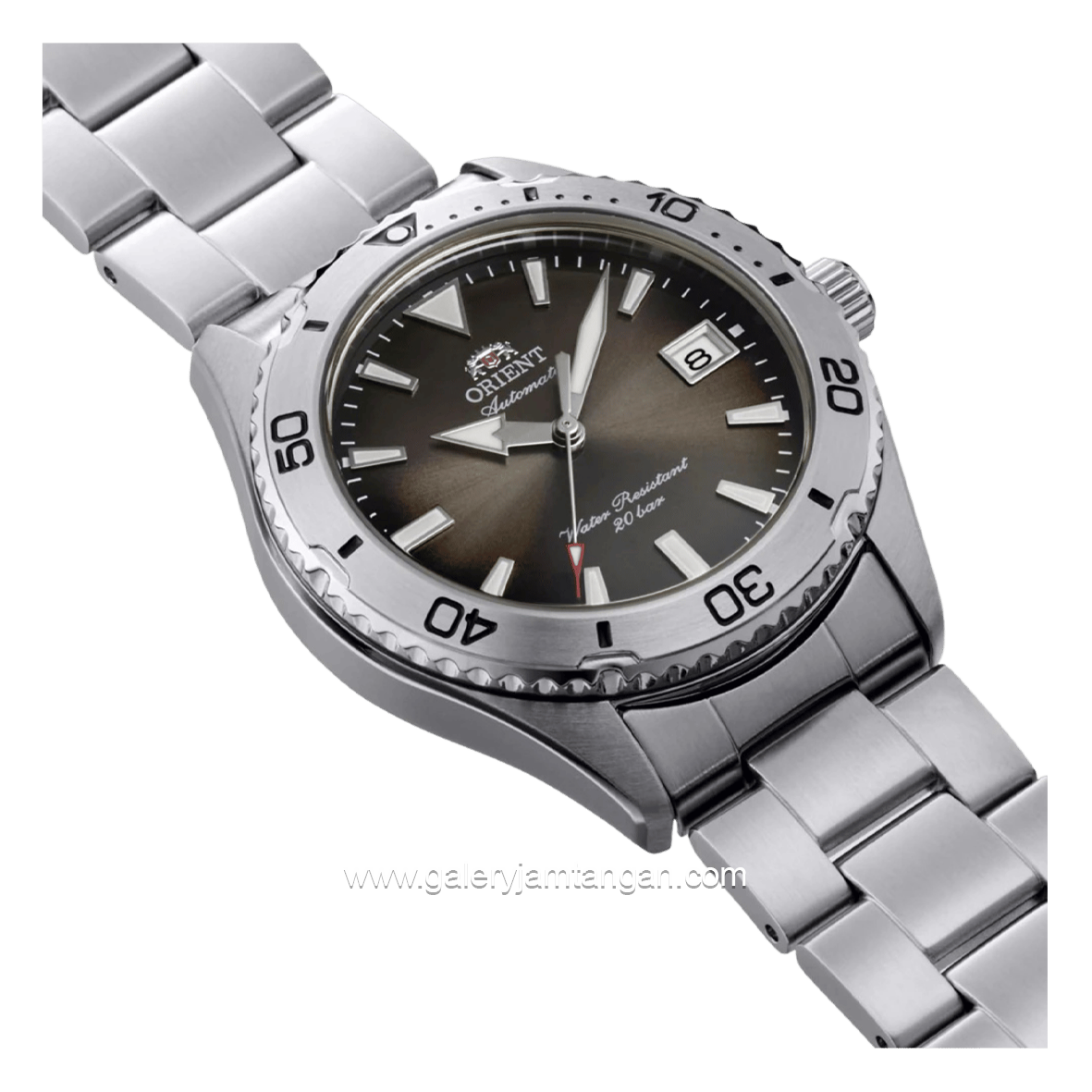 ORIENT MAKO RA-AC0Q15Y30B Automatic Silver Dial Brown Stainless Steel Strap