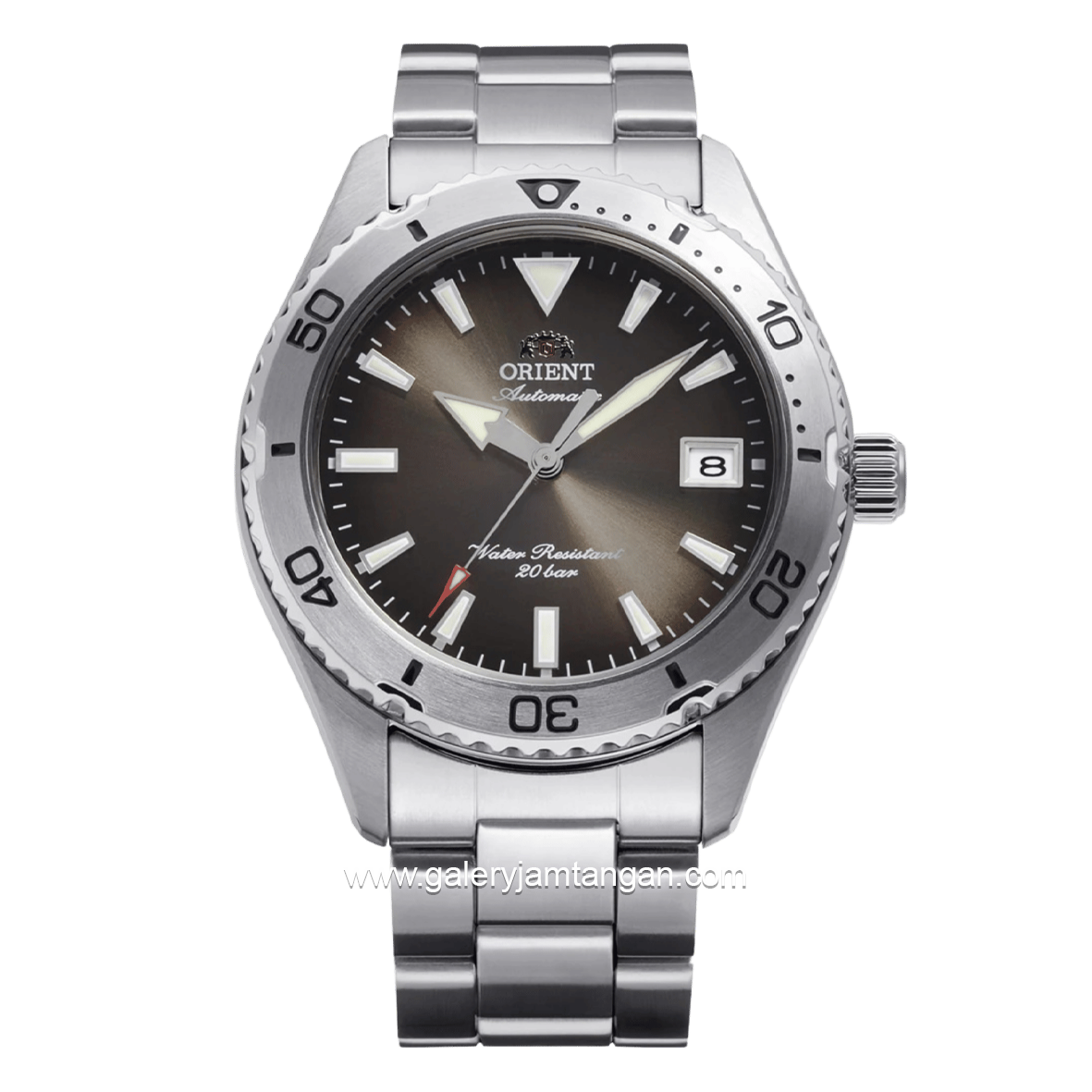 ORIENT MAKO RA-AC0Q15Y30B Automatic Silver Dial Brown Stainless Steel Strap