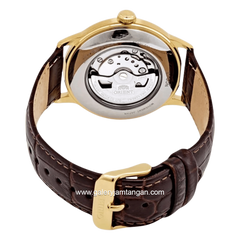 ORIENT BAMBINO OPEN HEART RA-AG0003S30B Automatic Brown Gold Dial White Leather Strap