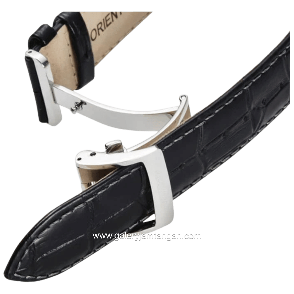 ORIENT SUN & MOON RA-AK0010B30B Automatic Black Dial Black Leather Strap
