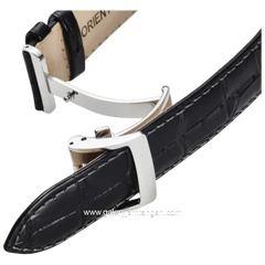 ORIENT SUN & MOON RA-AK0010B30B Automatic Black Dial Black Leather Strap