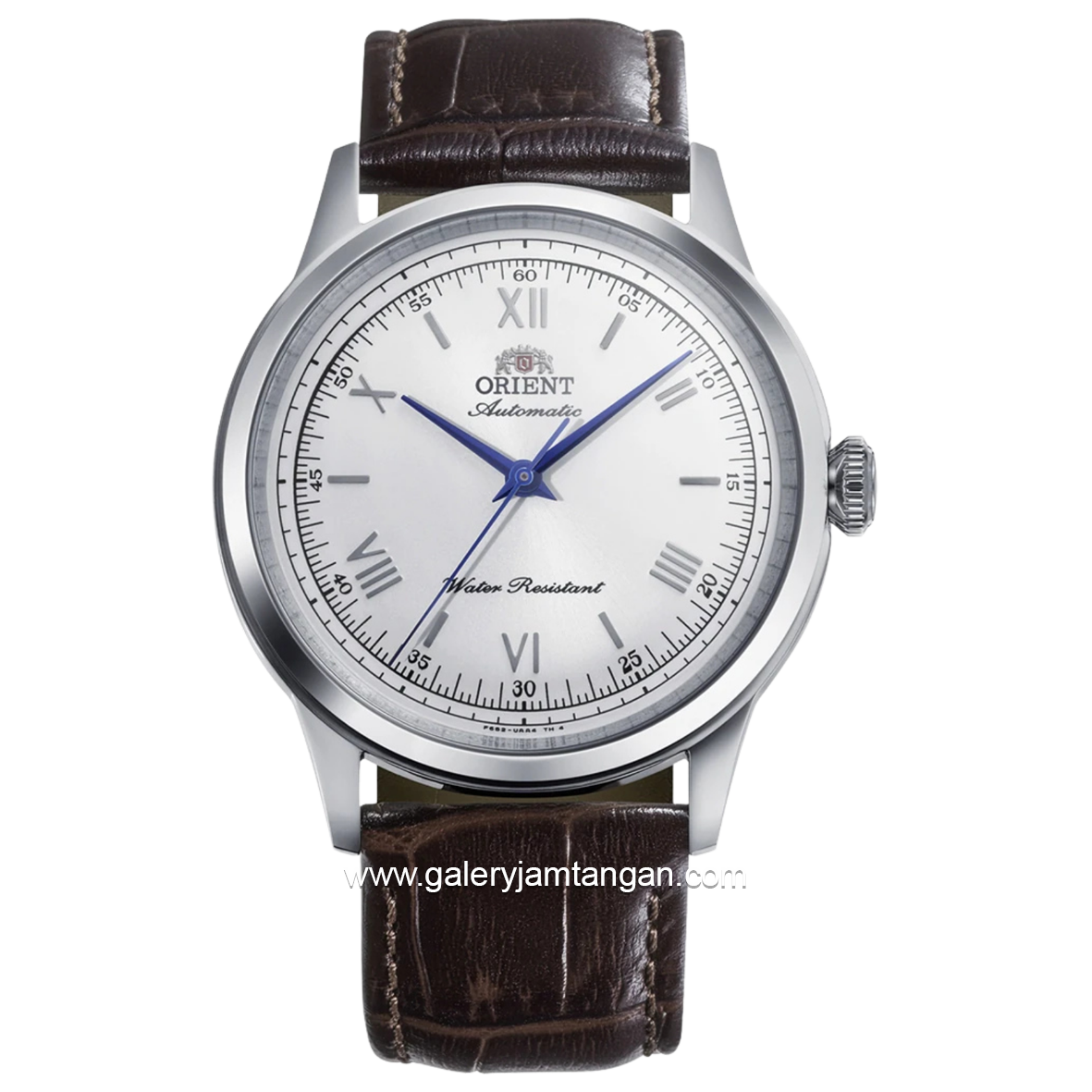 ORIENT RA-BB0002S30B BAMBINO Automatic Brown Silver Dial White Leather Strap