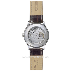 ORIENT RA-BB0002S30B BAMBINO Automatic Brown Silver Dial White Leather Strap