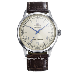 ORIENT RA-BB0003Y30B BAMBINO Automatic Brown Silver Dial Gold Leather Strap