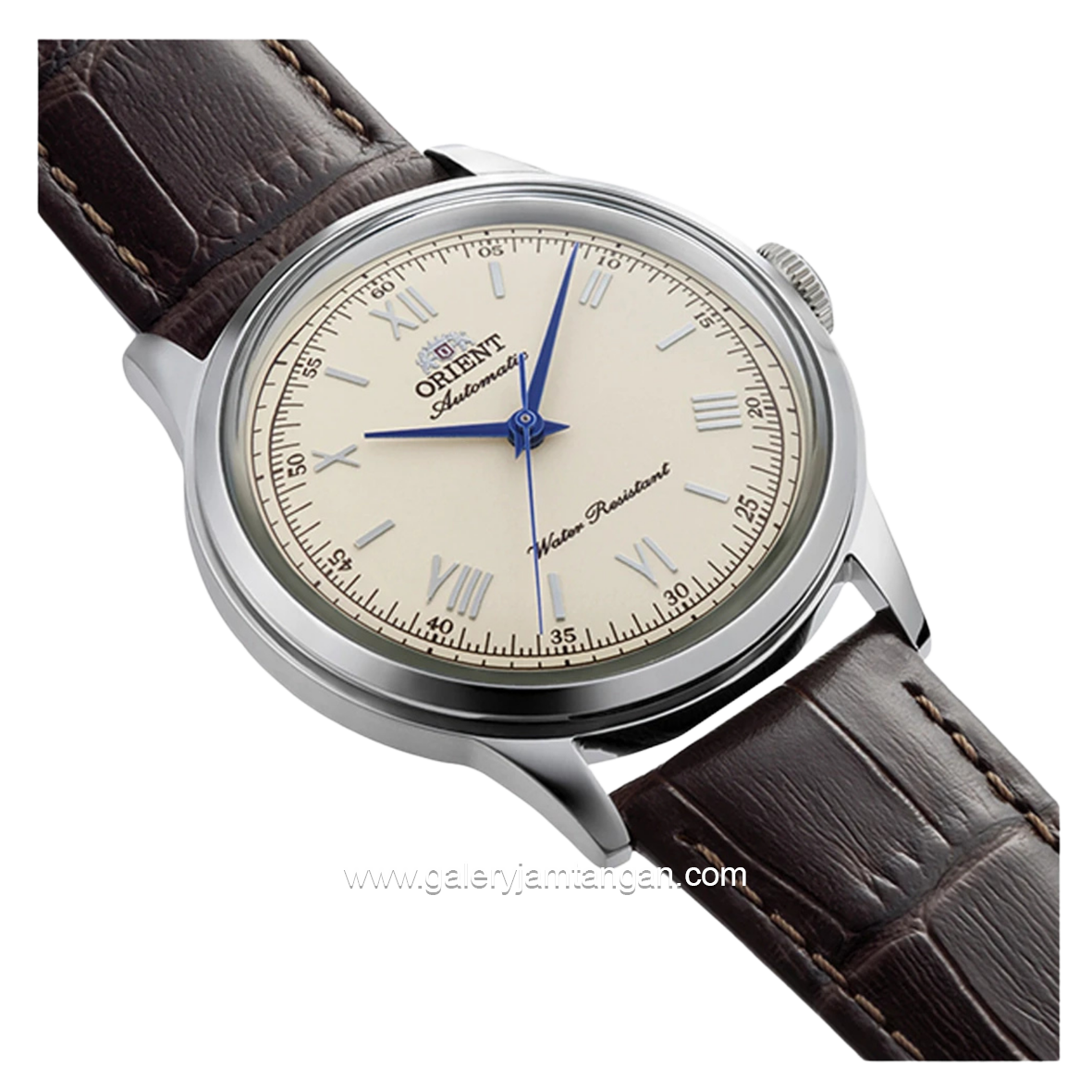 ORIENT RA-BB0003Y30B BAMBINO Automatic Brown Silver Dial Gold Leather Strap