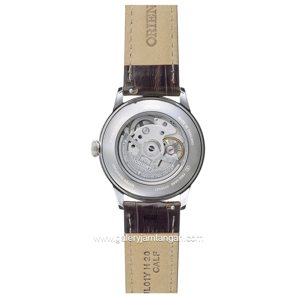 ORIENT RA-BB0003Y30B BAMBINO Automatic Brown Silver Dial Gold Leather Strap