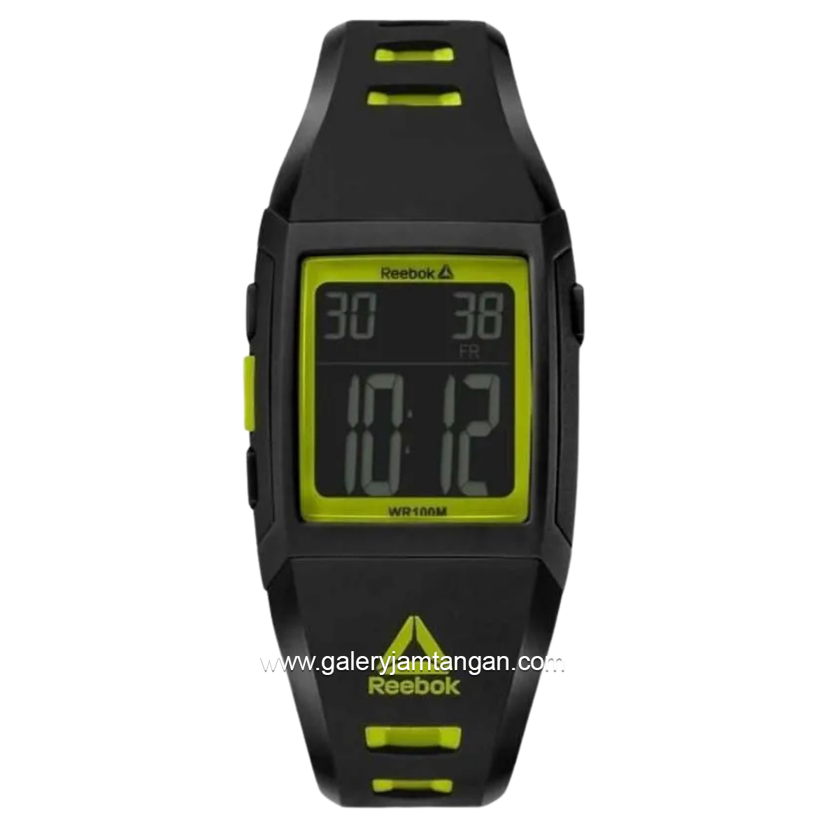REEBOK RD-SQU-G9-PBPB-BG Black Green Silicone Strap