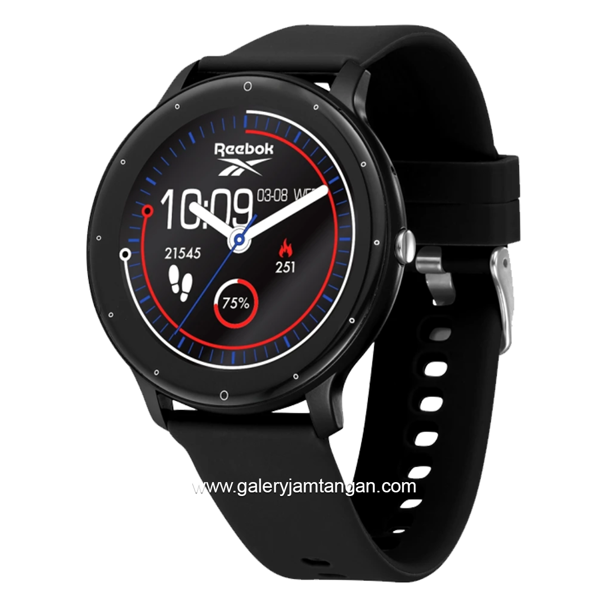 REEBOK SMARTWATCH RB RV-AF2-U0-PBIB-BB Black Silicone Strap