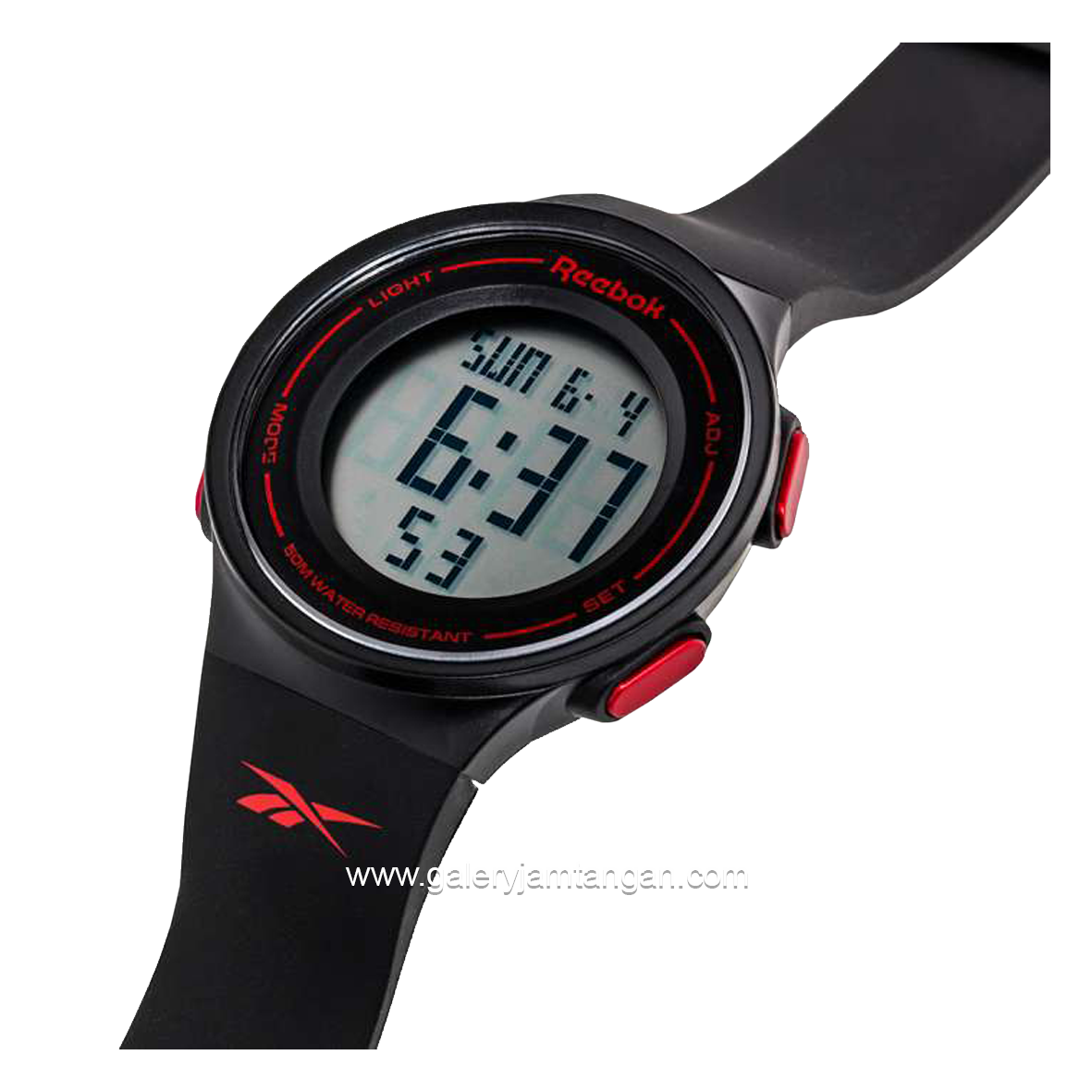REEBOK RV-GEN-U9-PBPB-WR Black List Red Silicone Strap