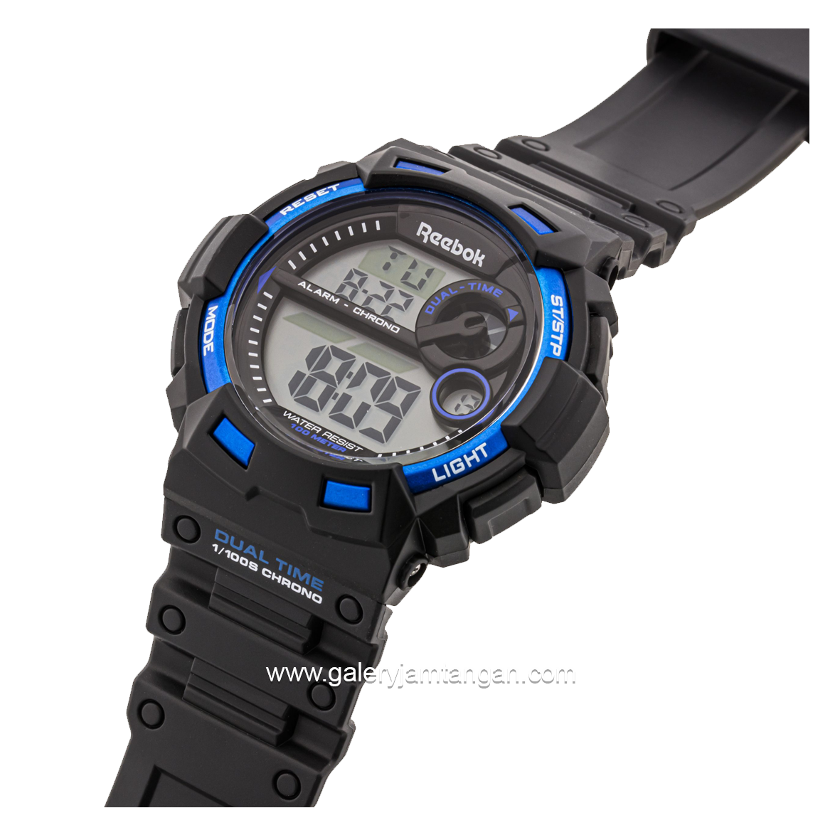 REEBOK RV-PAT-G9-PKPB-WK Black List Blue Silicone Strap