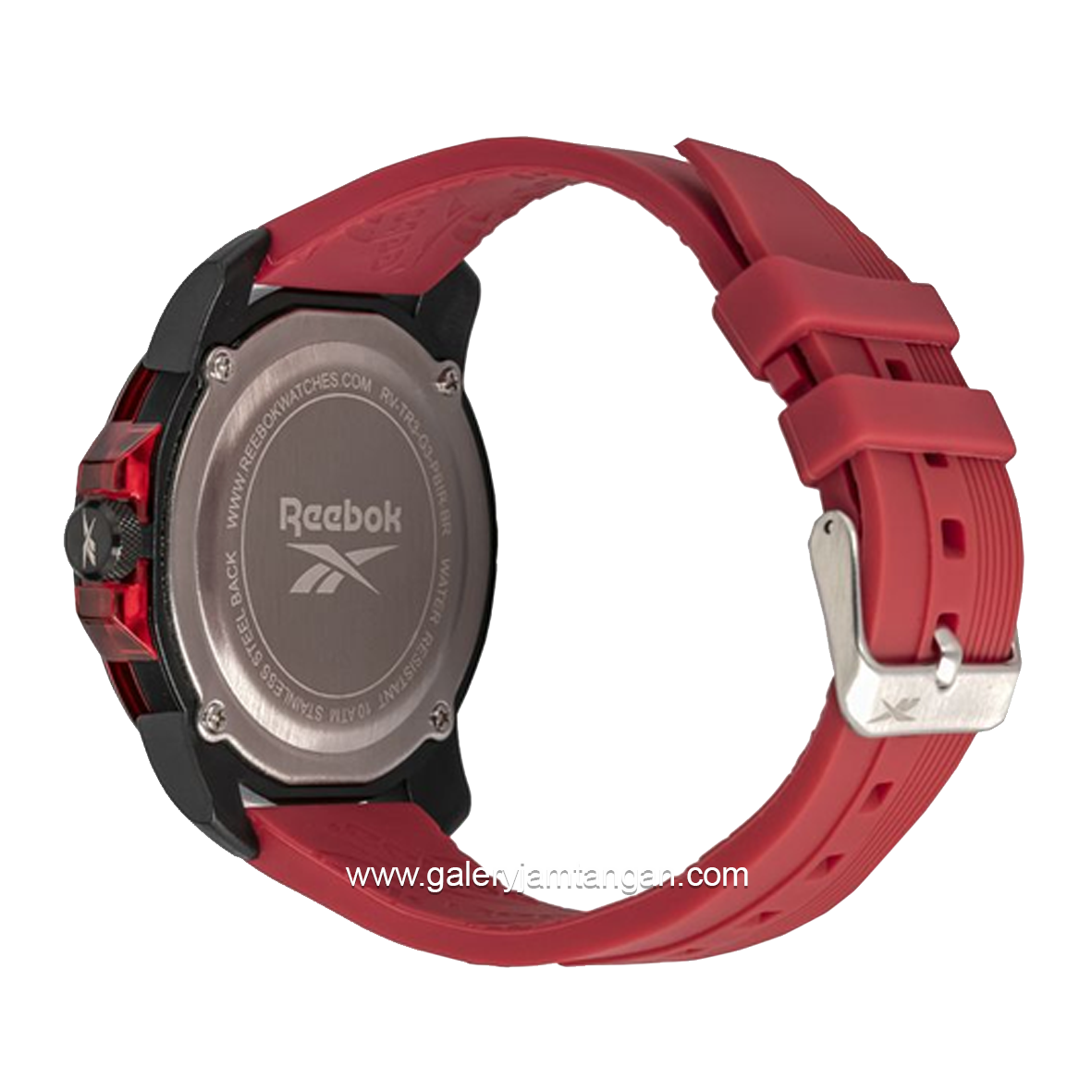 REEBOK RV-TR3-G3-PBIR-BR Black Red Rubber Strap