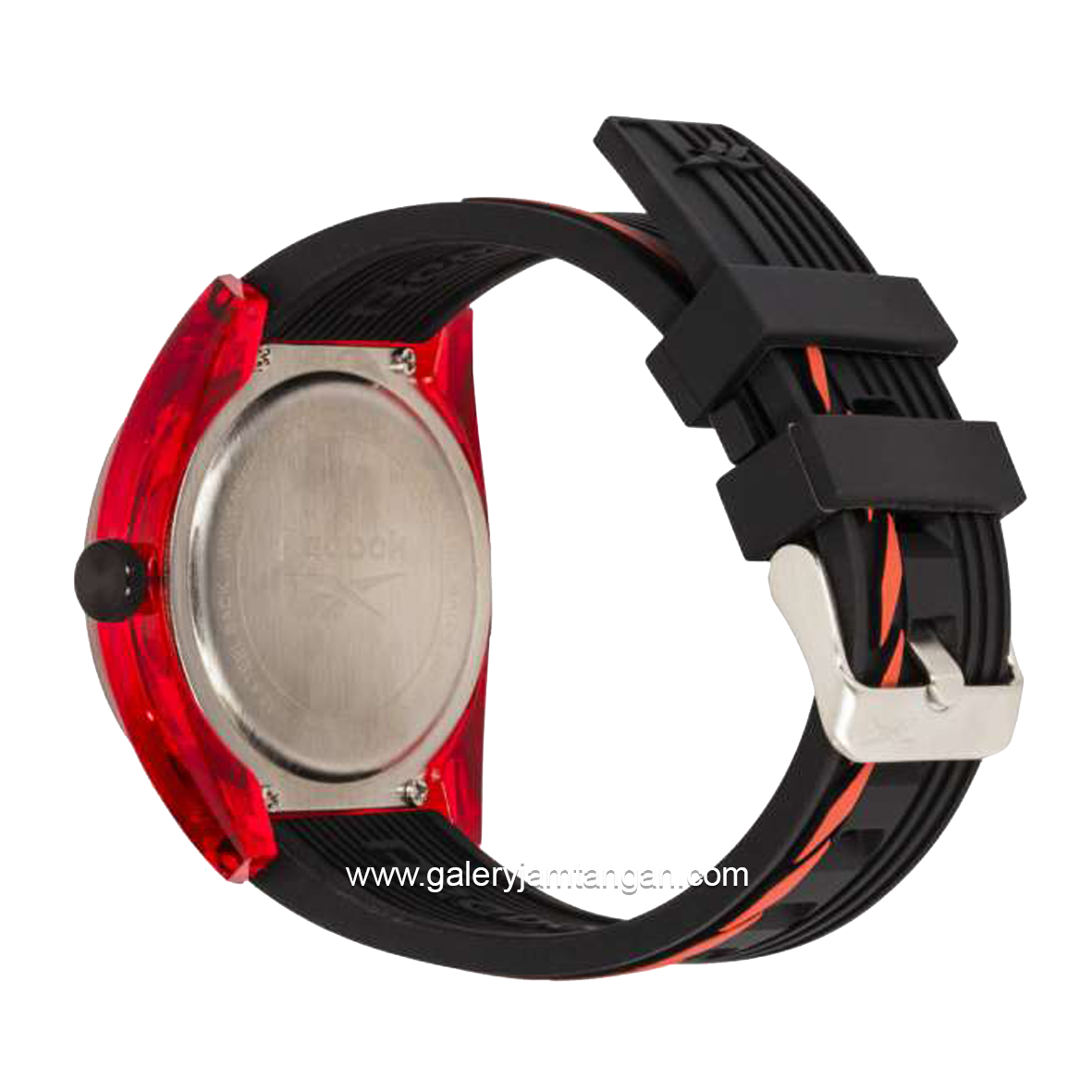 REEBOK RV-WAL-G3-PRIB-BR Black Red Rubber Strap