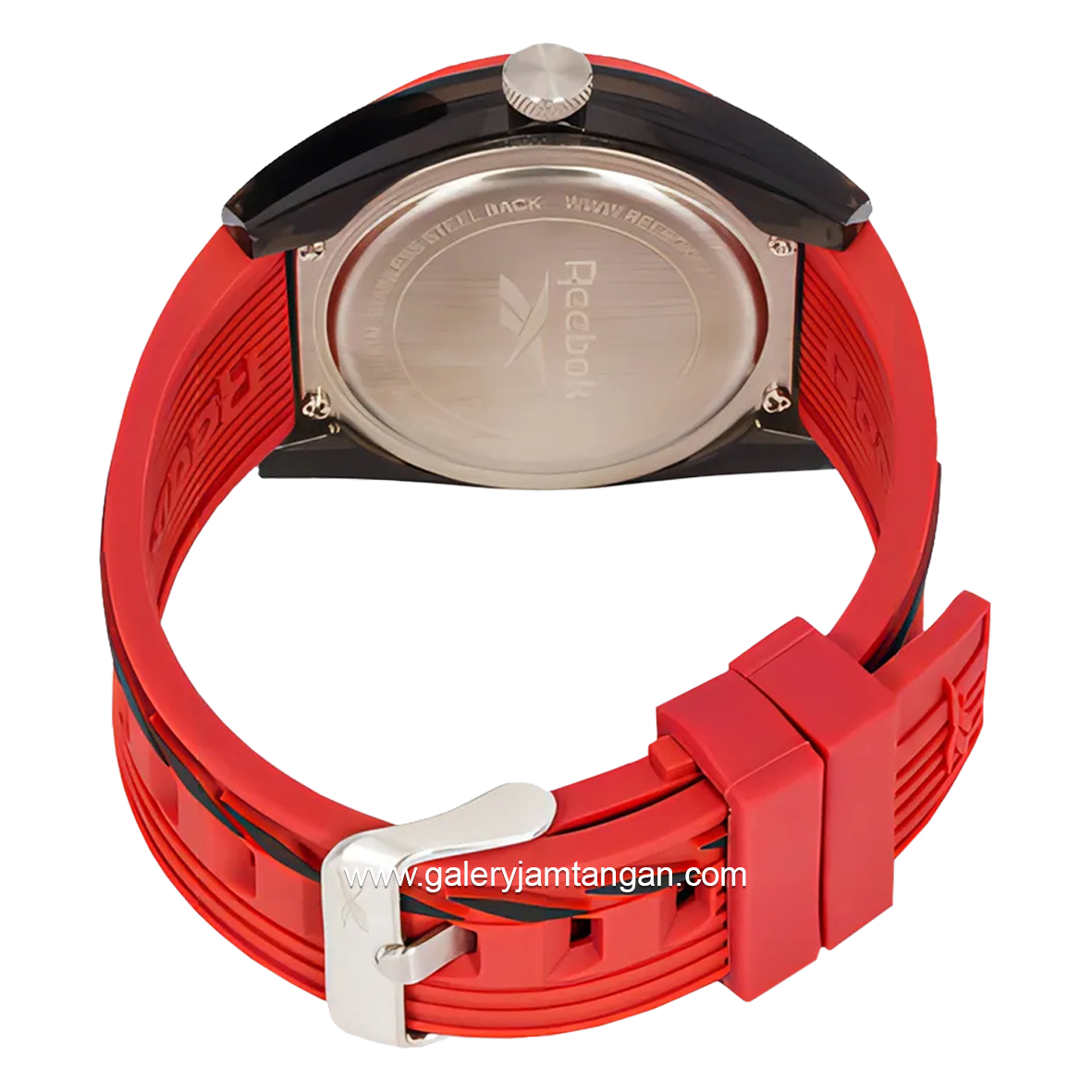 REEBOK RV-WAL-G3-PZIR-BA Black Red Rubber Strap