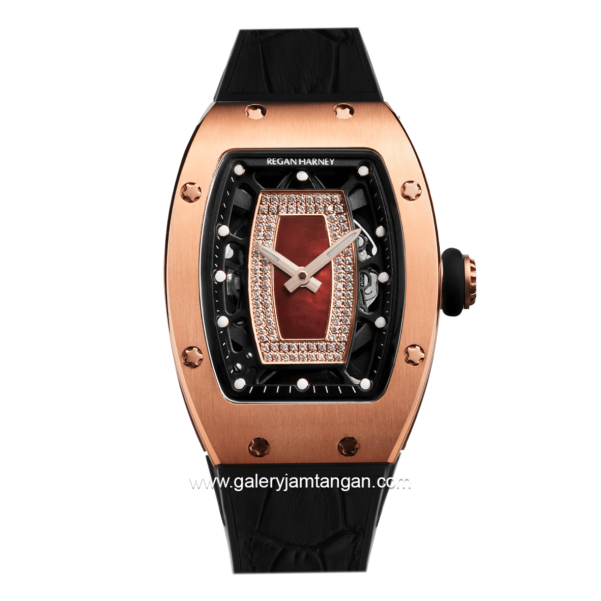 REGAN HARNEY RH34-11 AMOUR Black Automatic Rubber Strap