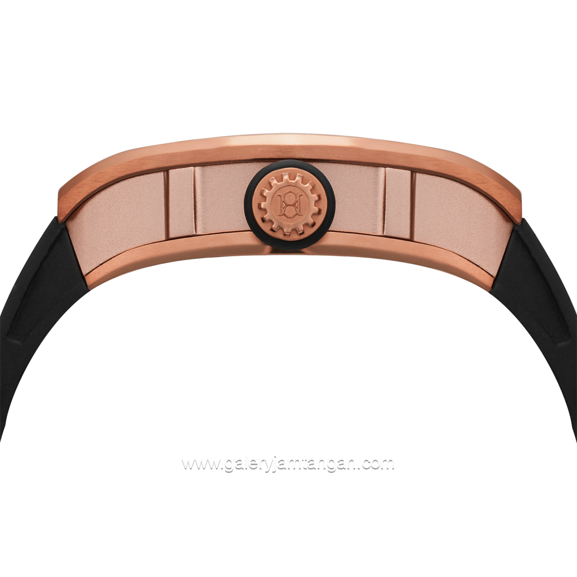 REGAN HARNEY RH34-11 AMOUR Black Automatic Rubber Strap