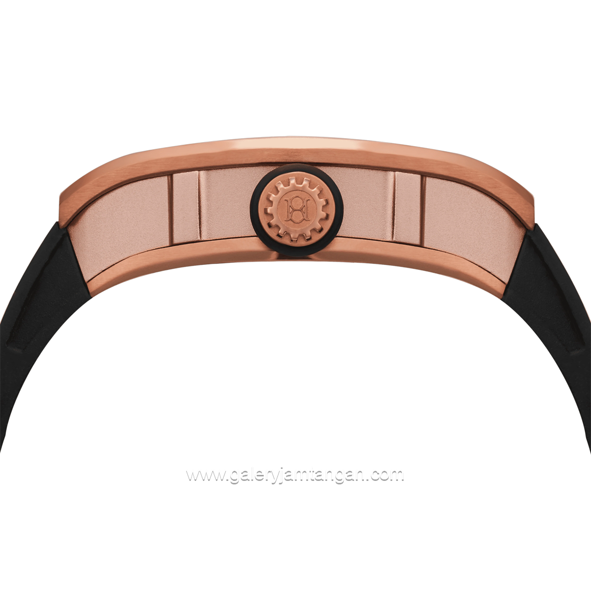 REGAN HARNEY RH34-21 MONROE Black Automatic Rubber Strap