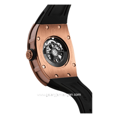 REGAN HARNEY RH34-21 MONROE Black Automatic Rubber Strap