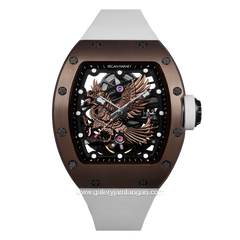 REGAN HARNEY RH62-11/H439 GARUDA White Rosegold Automatic Rubber Strap