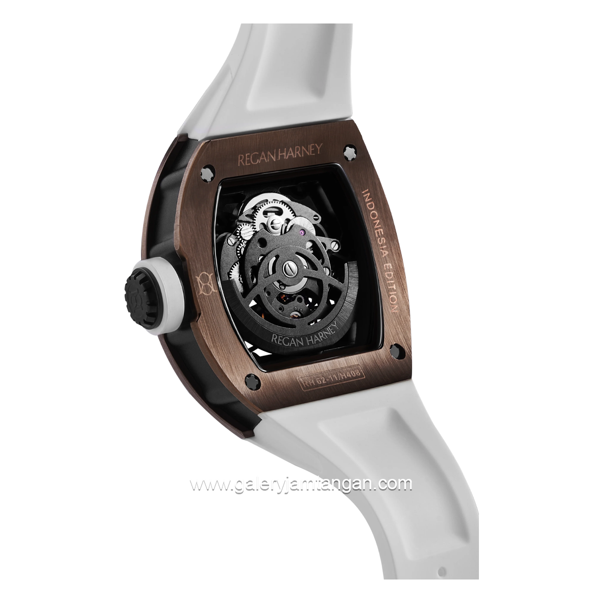 REGAN HARNEY RH62-11/H439 GARUDA White Rosegold Automatic Rubber Strap