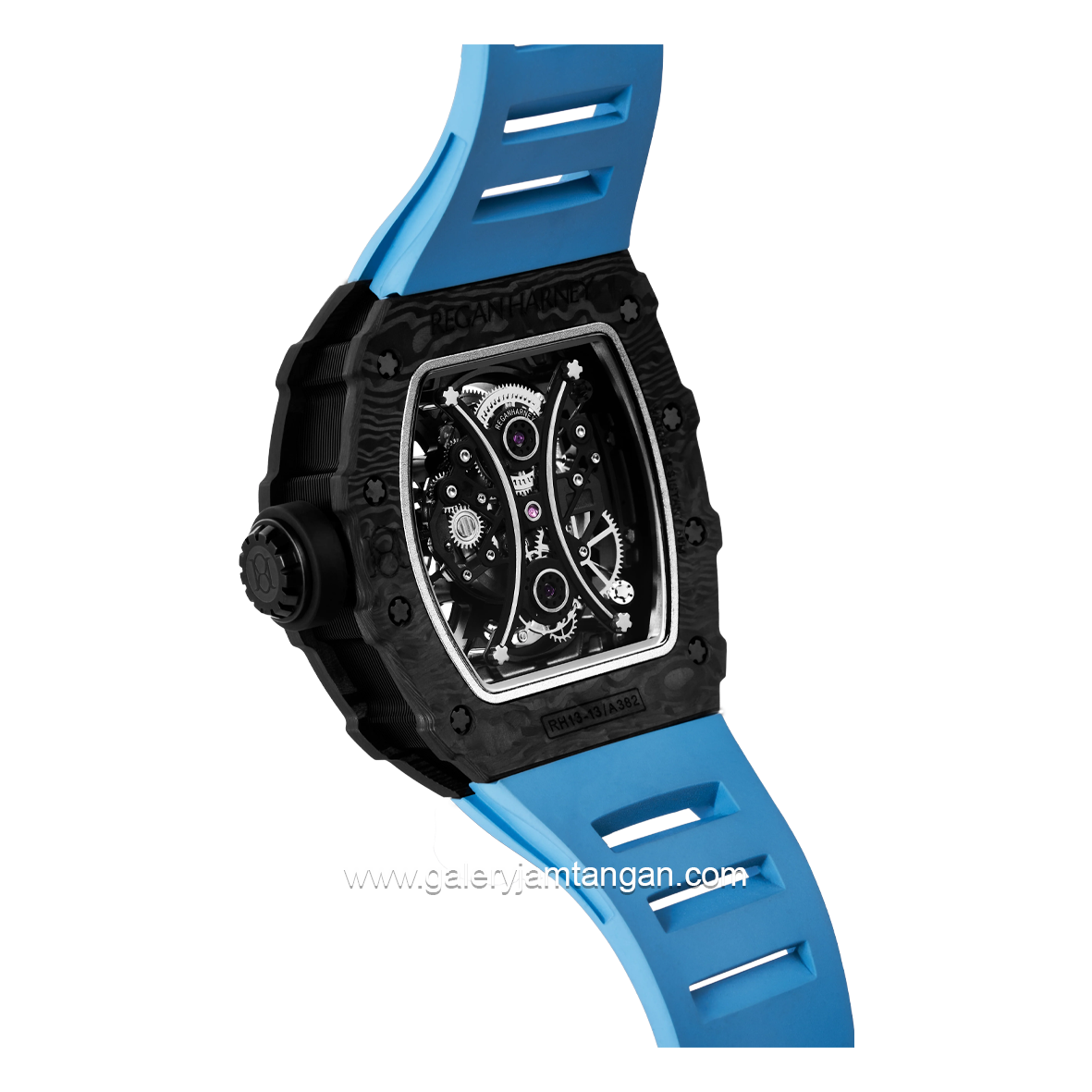 REGAN HARNEY RH13-13 ATLANTIS Blue Black Automatic Rubber Strap