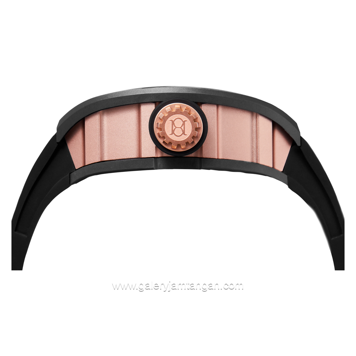 REGAN HARNEY RH22-11 HATAMOTO Black Automatic Rubber Strap