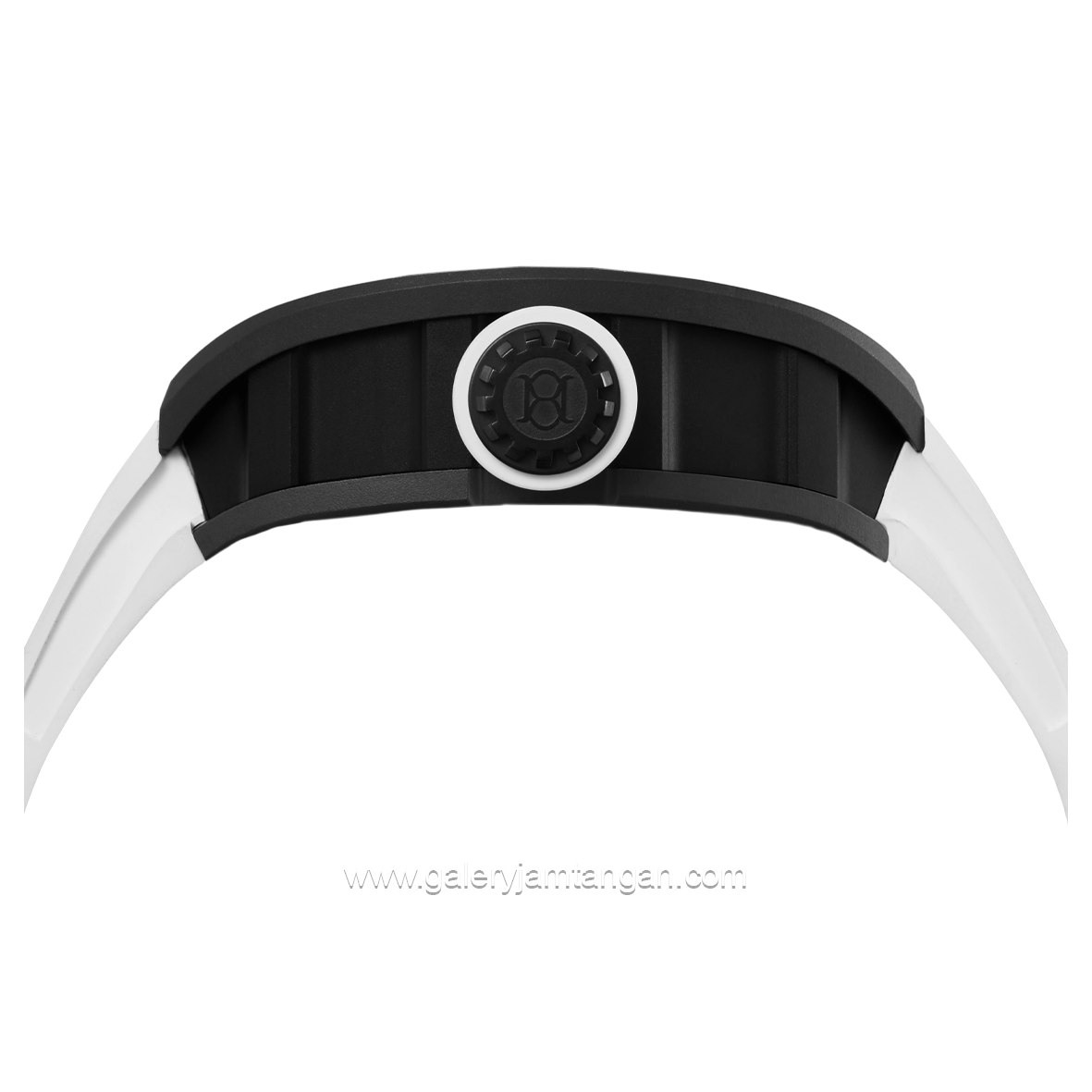 REGAN HARNEY RH22-12 VOYAGER White Black  Automatic Rubber Strap