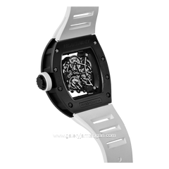 REGAN HARNEY RH22-12 VOYAGER White Black  Automatic Rubber Strap
