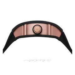 REGAN HARNEY RH32-12 THE YIN Balck Liat Rosegold Automatic Rubber Strap